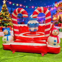 Maison gonflable 13ft X13ft Usine Vente en gros Bonbons Château gonflable rebondissant Maison de saut thème de Noël Videur gonflable