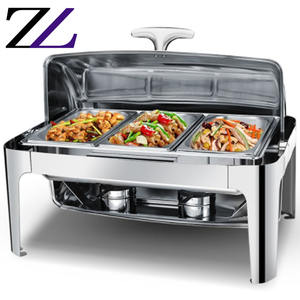 Lot de plats à friser pour pain, plateau chauffant en acier inoxydable, plaqué argent, 2 pièces, 8qt - Product Image 3