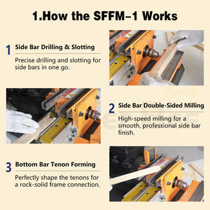 Nueva Máquina Comercial de Acero Inoxidable para Fabricación de Cuadros de Colmena Langstroth, Máquina de Perforación y Corte de Cuadros de Colmena de Precisión con 5 Cortadores - Product Image 4