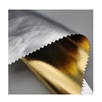 Tissu réflecteur réversible en taffetas de polyester imprimé feuille d'or et d'argent pour studio photo