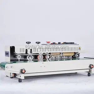 Automatische horizontale Kunststoff folien beutel FR1000 Heiß siegel maschine Endlos band versiegelung maschine mit Codierer drucker