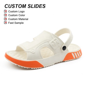 OLICOM Sandales et claquettes pour hommes de haute qualité, avec sangle réglable, semelle massante et soutien de la voûte plantaire, confortables pour la marche estivale et la maison - Product Image 2