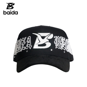 Casquette de baseball gothique à broderie lettres Old English, livraison rapide, avec strass, logo Dandi Hats imprimé, doublure intérieure et puce NFC - Product Image 1