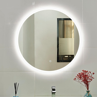 Cermin Kamar Mandi Bulat Modern dengan Sensor Sentuh dan Lampu LEDB 28-28
