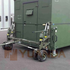 Module de levage manuel pour conteneur maritime avec roulettes pneumatiques robustes et support d'angle, pour déplacement de conteneurs lourds - Product Image 4