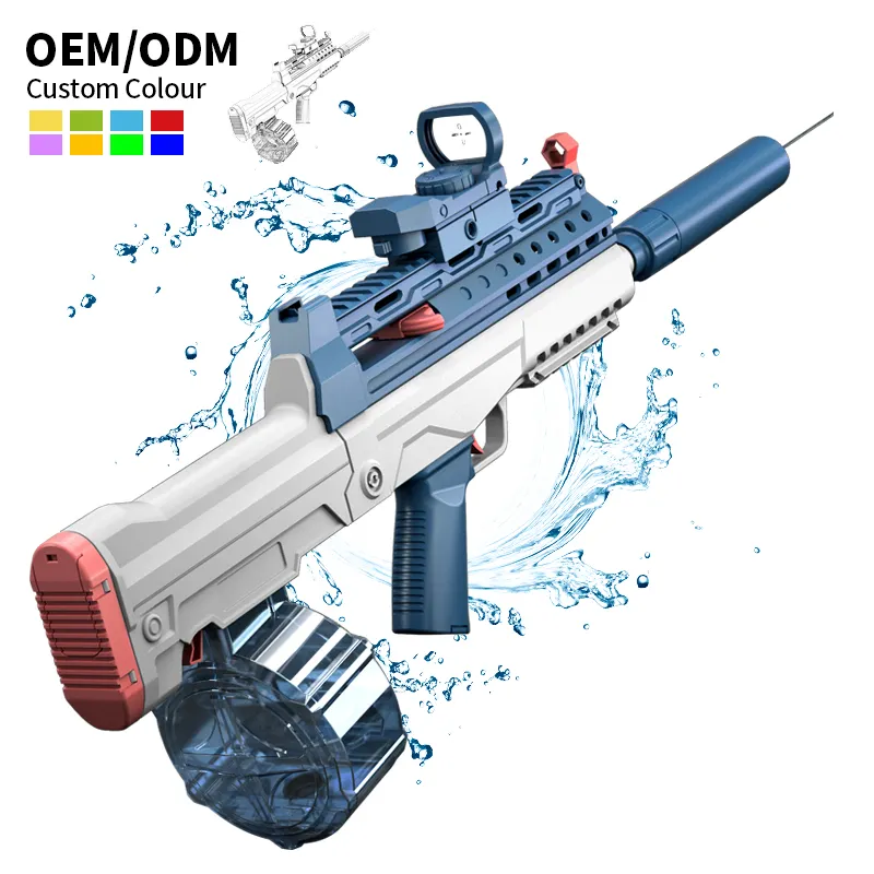 Leemook, superventas, pistola de agua eléctrica 95, pistolas de chorro de agua automáticas de gran capacidad, pistola de agua automática completa