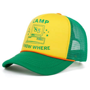 Casquette de camionneur en maille jaune-vert unisexe, casquette de baseball réglable pour adultes, mode sportive décontractée de rue - Product Image 1