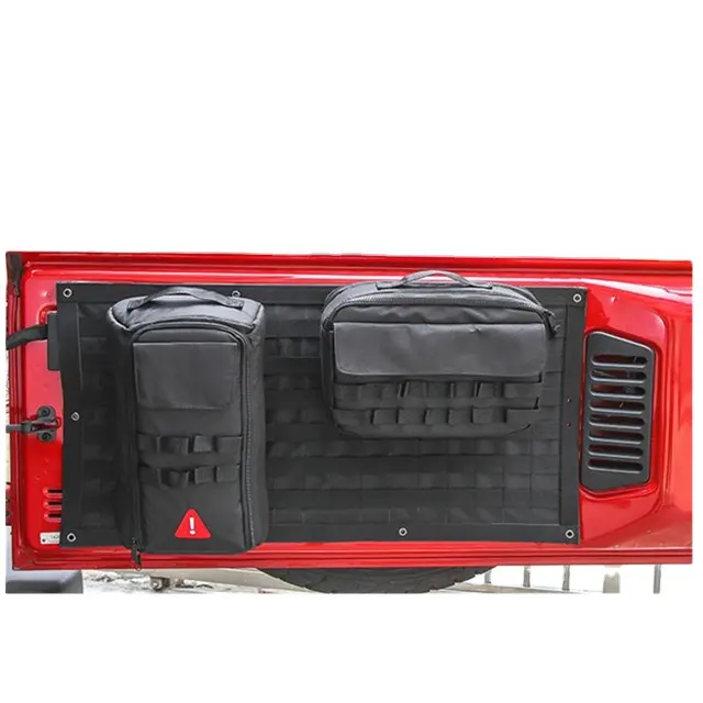 Portón trasero bolsa de almacenamiento conjunto para Jeep Wrangler JK 07-17 auto Accesorios