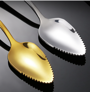 Espátula de Acero Inoxidable DFK0319, Espátula Dentada para Frutas, Cuchara Creativa de Acero Inoxidable para Comer Pastel y Postre - Product Image 5