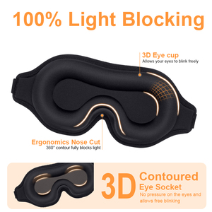 Antifaz Contorneado Premium para Dormir, Antifaz 3D con Bloqueo <span class=keywords><strong>Total</strong></span> de Luz para Dormir, Siesta, Yoga y Meditación - Product Image 4
