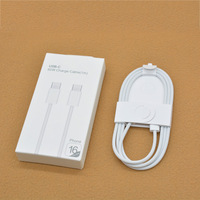 Câble de charge rapide USB-C tressé en nylon 60W pour iPhone iPad IP16 Blanc