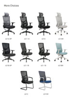 Chaise de bureau exécutive ergonomique moderne personnalisée en maille, dossier haut, support lombaire réglable, pivotante, structure en plastique chromé