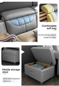 Cama Multifuncional de Lujo, Tamaño King, Tapizada, con Carga Inalámbrica, Cama Doble Inteligente, Muebles de Dormitorio, Cama Inteligente-hu-100 Multi - Product Image 5
