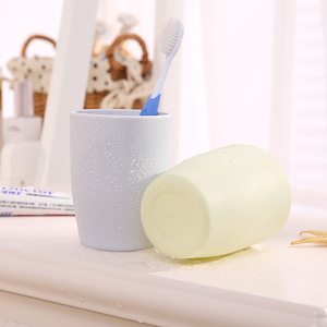 Gobelet à brosse à dents en plastique écologique, gobelet rond pour bain de bouche, support individuel, couleur aléatoire - Product Image 3
