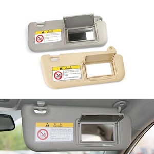 Visera Solar Izquierda Para Conductor - Compatible Con Toyota Corolla 2007-2013 - Repuesto Original #74320-12E00-B0 - Color Gris