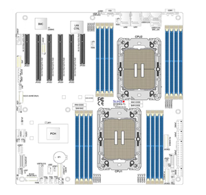 เมนบอร์ด Supermicro รุ่น X13DEI-T เมนบอร์ดเซิร์ฟเวอร์แบบ Dual Channel ชิปเซ็ต C741 รองรับซีออนรุ่นที่สี่ PCIe 5.0 DDR5 รองรับพอร์ต 10G สองพอร์ต Supermicro Mo - Product Image 3