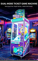 Centro de Entretenimiento Familiar con Máquina de Juego de Rueda de la Fortuna Aleatoria y Boletos, Construcción de Metal y Plástico, en Inglés, Acumulativo
