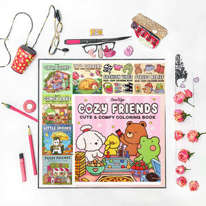 Spot-on Cross-border Printed Coloring <b>Notepad</b> for Adults Teenagers Featuring Cute Animal Characters Simple Easy-to-use Coloring - Product Image 1