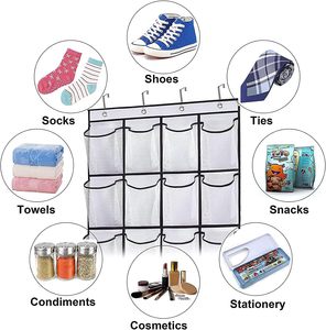 24 Pocket Nylon Mesh Fabric <strong>Over</strong> <strong>the</strong> <strong>Door</strong> Hanging Shoe Organizer Holder <strong>Storage</strong> for Shoes Cleaning Supplies - Product Image 6