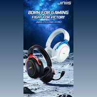 Casque de jeu sans fil JINMS Cyclones V9Pro, tri-mode, en alliage d'aluminium, 150H avec micro, casque de jeu OEM/ODM, logo personnalisé pour FPS