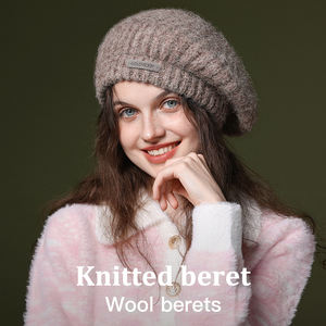 GOLOVEJOY DMZ103 Otoño e Invierno <span class=keywords><strong>2022</strong></span> nuevo 50% boina de lana pura sombrero de punto universitario femenino boina de lana <span class=keywords><strong>para</strong></span> <span class=keywords><strong>mujer</strong></span> - Product Image 4