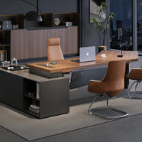 Nouveau bureau de direction modulaire haut de gamme de style moderne et luxueux avec panneau en MDF, grand bureau de direction, table de PDG