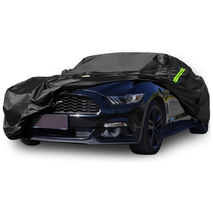 <span class=keywords><strong>Housse</strong></span> de voiture pour <span class=keywords><strong>Ford</strong></span> <span class=keywords><strong>Mustang</strong></span> 2005-2026, imperméable, toutes saisons, anti-poussière, pour <span class=keywords><strong>extérieur</strong></span>, avec fermeture éclair sur la porte, noire - Product Image 1