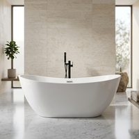 CUPC Usine le meilleur prix et la meilleure qualité Hôtel debout acrylique baignoire surface solide autoportante blanc baignoire