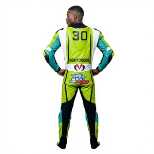 Nuevo Traje de Motocicleta Unisex de Cuero Genuino Impermeable de la Mejor Calidad, Manga Larga, Personalizable, con Soporte Dorsal - Product Image 6