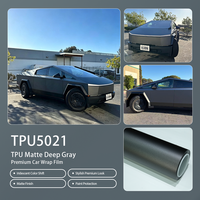 Film de protection TPU mat gris foncé, extensible, imperméable, installation facile, anti-jaunissement, vente en gros en rouleau