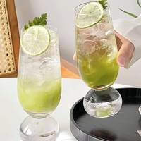 Verre à boire de luxe transparent à fond sphérique, flûte à champagne sans pied personnalisée, verre à bière pétillante et à champagne