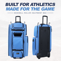 Sac de sport à roulettes KOP grande capacité, robuste et personnalisé pour équipement de softball et de baseball, prêt à être expédié, pour joueurs et attrapeurs