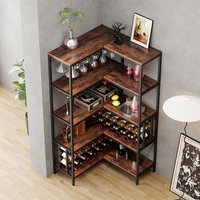Présentoir à vin multifonctionnel moderne en bois pour la maison, la cuisine, le bar, le stockage élégant pour la collection de vin pour le salon