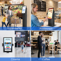 Sistema POS para Restaurante con Pantalla Táctil, Monitor Portátil de Escritorio de 27 Pulgadas, Android 14 Inteligente, 4G+64G, Full HD, Kiosco de Autoservicio