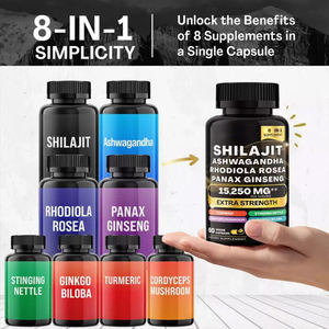 Oem Fabriek Prijs Shilajit Capsules 9000 <span class=keywords><strong>Ashwagandha</strong></span> 2000 Panax Ginseng Rhodiola Rosea Supplement Voor Volwassenen - Product Image 4