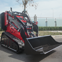 SDLOT Kompakter Mini-Radlader mit Kubota Dieselmotor CE EURO5 Hydraulischer Schneegreifer für Winterhof-Aufbereitung