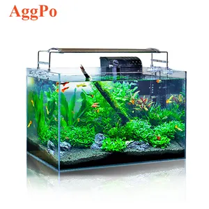 Desktop Fish Tank Starter Kit Kleine Glazen Aquarium Met Led En Filter Voor Optionele, Prefect Voor Starter