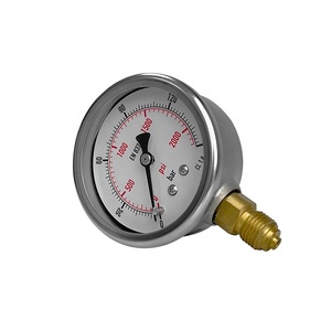 เกจวัดความดันสแตนเลสความแม่นยําสูงราคาถูก 1/4" 2000 <span class=keywords><strong>psi</strong></span>