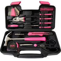 Kit d'outils domestiques de 39 pièces, ensemble d'outils portables, kit de réparation domestique, boîte d'outils de bricolage pour l'amélioration de la maison