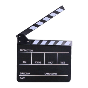 WF AA401 9.3"*11" Clapboard de cinéma Hollywood en bois avec bâtons noirs et blancs - Product Image 1
