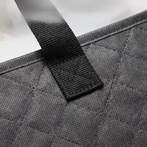 Dark Gray Quilted Non-woven Fabric Foldable Clothes <b>Storage</b> <b>Bin</b> with Clear Visible Window - Product Image 6