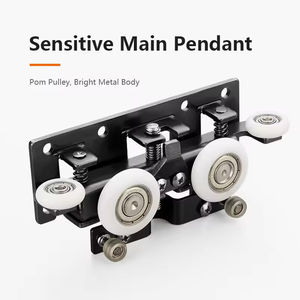 RHETECH Quincaillerie de <span class=keywords><strong>porte</strong></span> de grange coulissante dissimulée <span class=keywords><strong>Fermeture</strong></span> en douceur Montage mural intérieur Piste cachée Kits de quincaillerie pour <span class=keywords><strong>porte</strong></span> fantôme roulante - Product Image 3