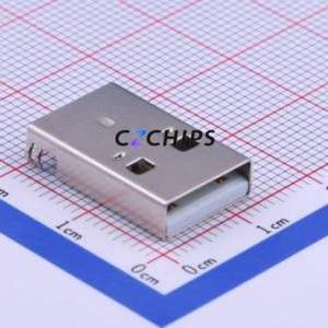 U-USBAR04P-M001 <b>USB</b> <b>Connector</b> Through hole Component (THT) <b>Connector</b> Type-A <b>USB</b> 2.0 Male Sink Board - Product Image 1