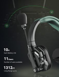 ระบบหูฟังอินเตอร์คอมไร้สาย Hollyland Solidcom SE Pro 1.9GHz ระยะ 1312 ฟุต/400 เมตร สำหรับการสื่อสารเป็นทีม ใช้สำหรับถ่ายทำภาพยนตร์และการถ่ายทอดสด - Product Image 5