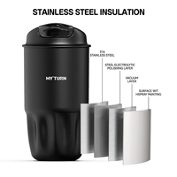 Mug à café en acier inoxydable 316, 15 oz, tasse de voyage, gobelet isotherme pour boissons chaudes et froides, pour la maison, le bureau, les travaux en extérieur