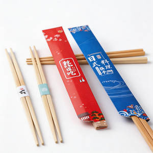<span class=keywords><strong>Baguettes</strong></span> jetables en <span class=keywords><strong>bois</strong></span> à <span class=keywords><strong>finition</strong></span> lisse, conçues pour une prise en main confortable et une manipulation facile pendant les repas - Product Image 4