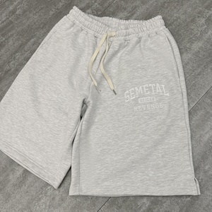<span class=keywords><strong>Pantaloncini</strong></span> da <span class=keywords><strong>Uomo</strong></span> <span class=keywords><strong>Oversize</strong></span> in Felpa Francese con Ricamo Personalizzato QIANSHI, <span class=keywords><strong>Pantaloncini</strong></span> Larghi in Cotone Pesante per Corsa all'Ingrosso - Product Image 4