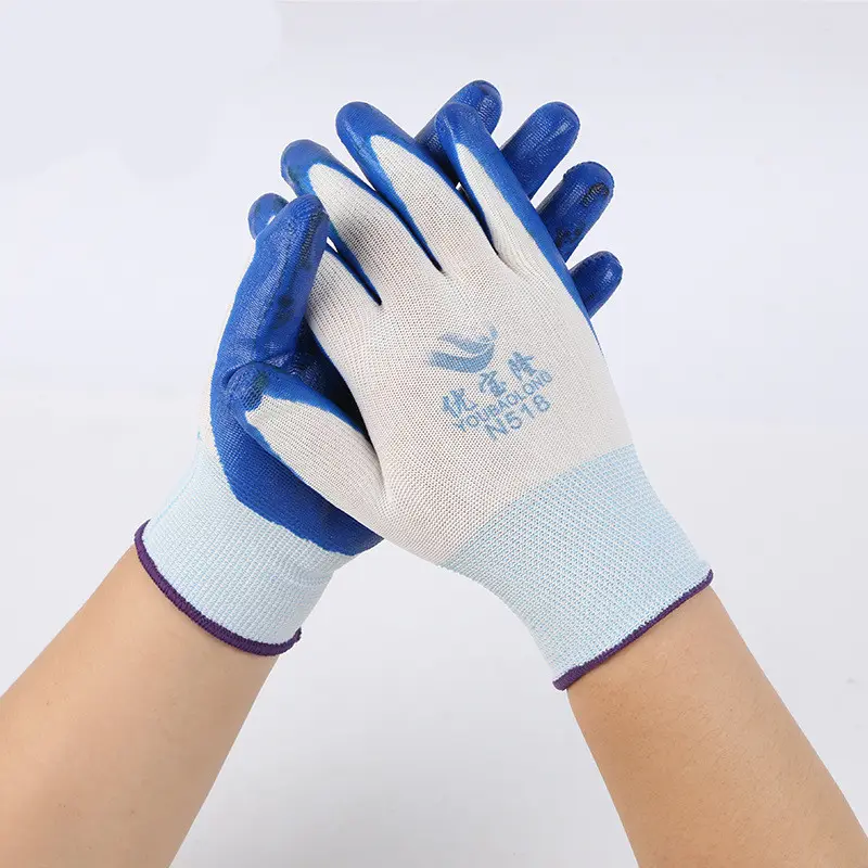Factory supply protection hand 32g knitted industrial gloves for cleaning