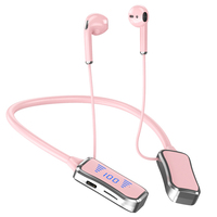 060 Kablosuz Kulaklıklar BT 5.2 Boyun Askılı Kulaklıklar Oyun LED Ekranlı Hi-Fi Stereo Spor Kulaklığı Manyetik Kulakiçi Kulaklıklar Mikrofonlu