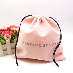 Pochette à bijoux en velours avec cordon de serrage pour collier, bracelet, boucles d'oreilles, montre, pierres précieuses, bagues - Sac cadeau promotionnel avec logo personnalisé - Product Image 3